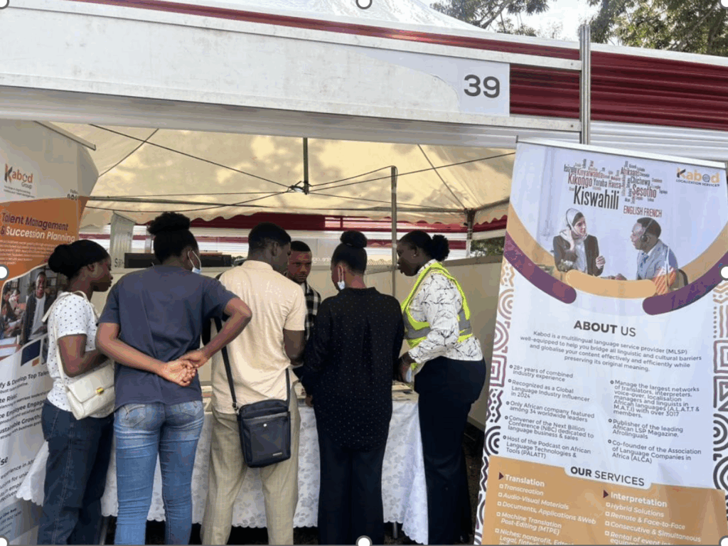 KLS booth promoting language jobs in Africa at 2025 DTI Fair
